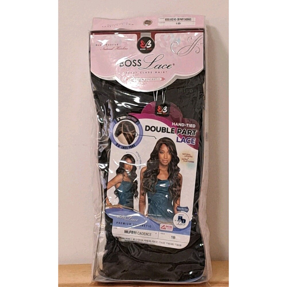 Bobbi Boss Lace Hand Tied Double Part Lace Wig  MLF811 CANDACE  Color 1B NIP